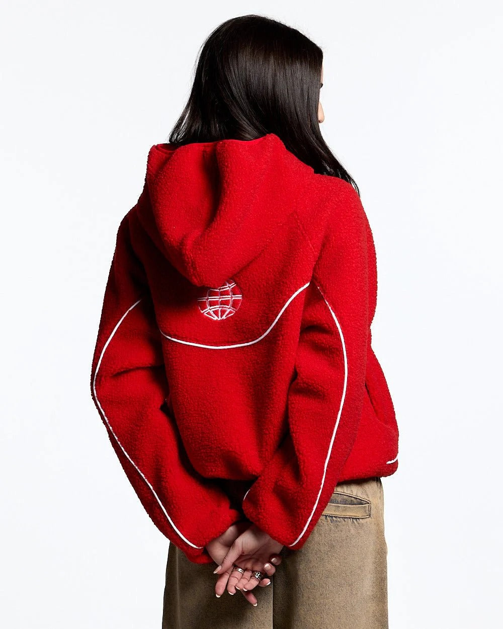 NO RISK FLEECE JACKET STONE RED
