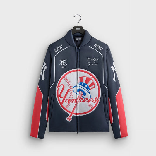 Kith for the New York Yankees Zip Brixton Puffed Shirt Jacket