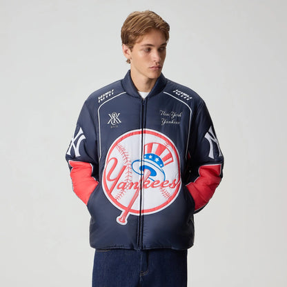 Kith for the New York Yankees Zip Brixton Puffed Shirt Jacket
