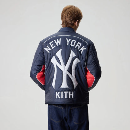 Kith for the New York Yankees Zip Brixton Puffed Shirt Jacket
